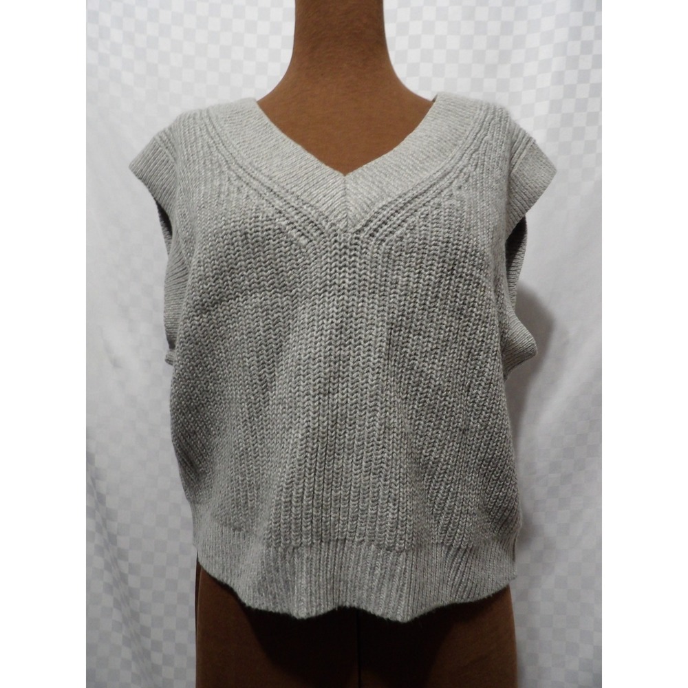H&M Gray Boxy Sweater Vest | M